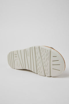 Camper Oruga Leather Strap Sandal White SANDALS  - ZIGZAG Footwear