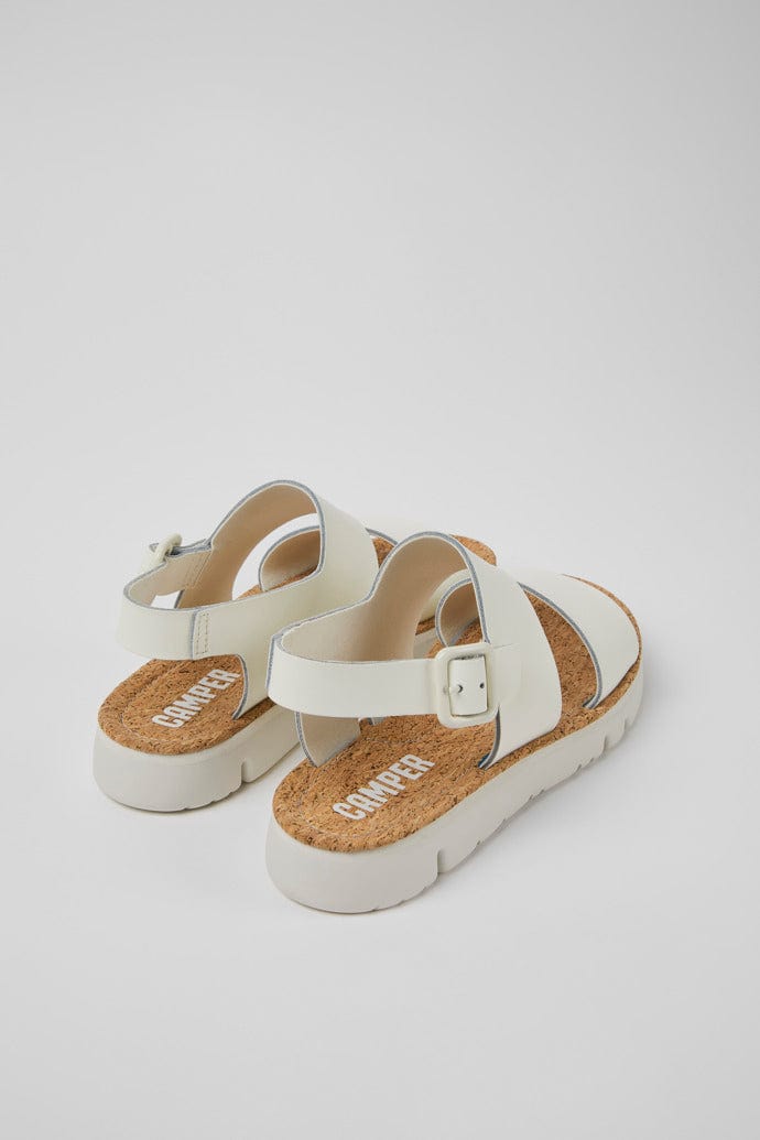 Camper Oruga Leather Strap Sandal White SANDALS  - ZIGZAG Footwear