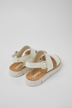 Camper Oruga Leather Strap Sandal White SANDALS  - ZIGZAG Footwear