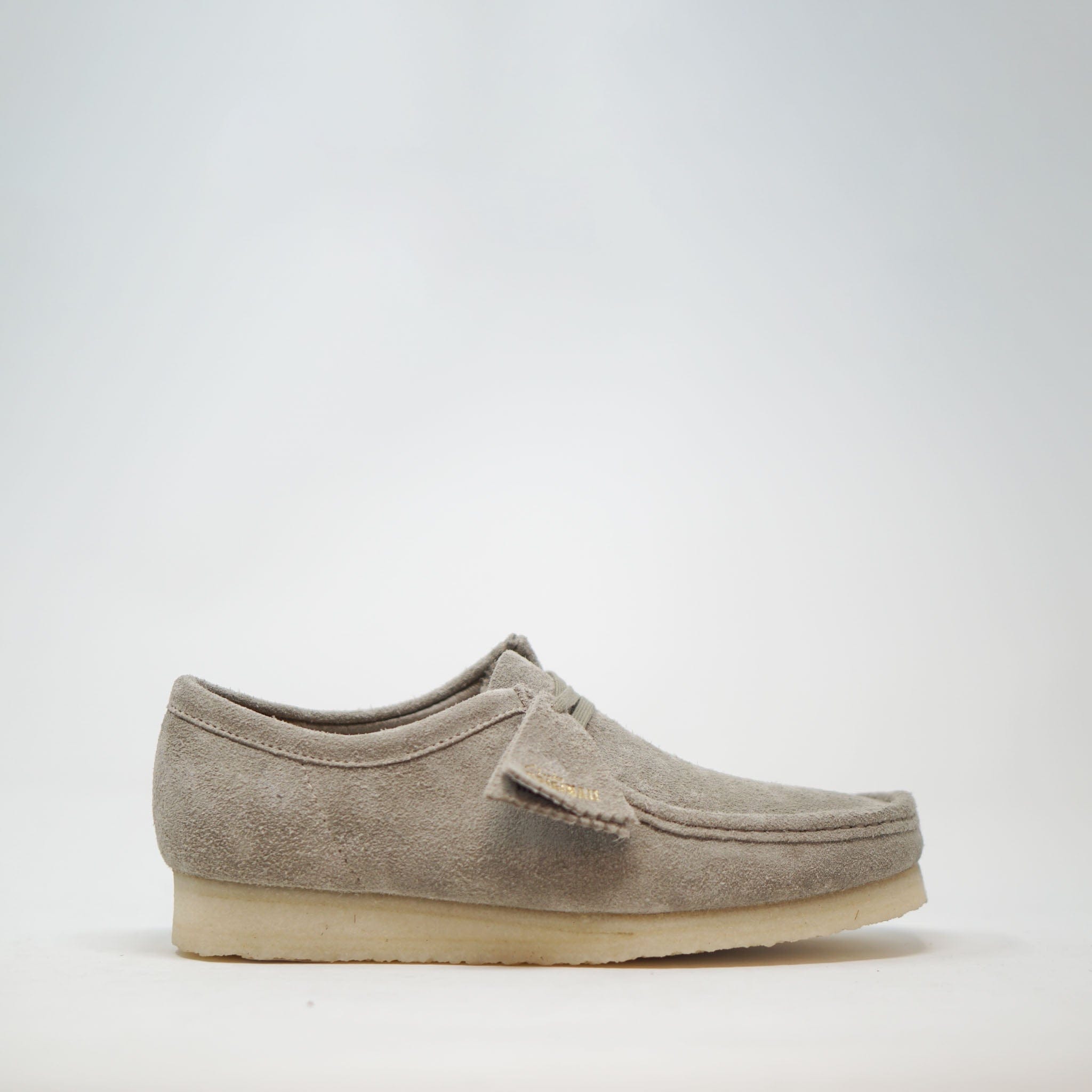 Clarks Originals Mens Wallabee Pale Grey Suede SHOES  - ZIGZAG Footwear