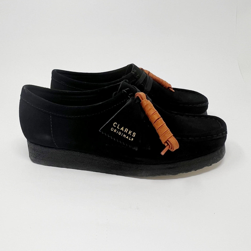 Clarks Originals Womens Wallabee Black Suede SHOES  - ZIGZAG Footwear