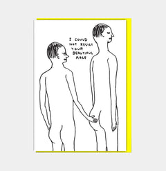 David Shrigley Funny Greetings Card Beautiful Arse GREETINGS CARDS  - ZIGZAG Footwear