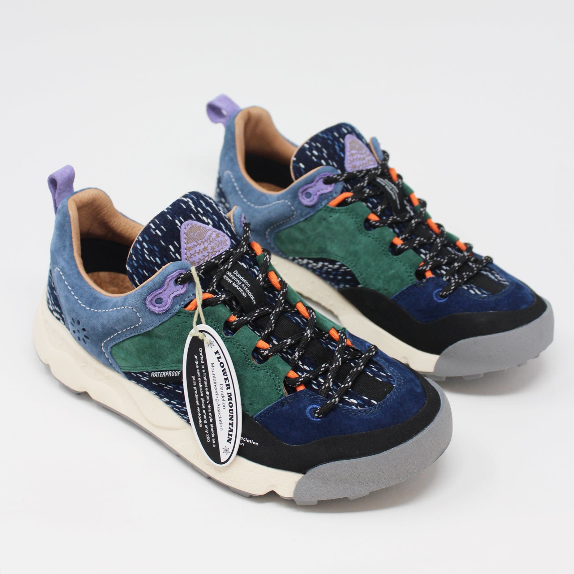 Flower-Mountain-Limited-Edition-Back-Country-W-Suede-/-Sashiko-Denim-CC TRAINERS  - ZIGZAG Footwear