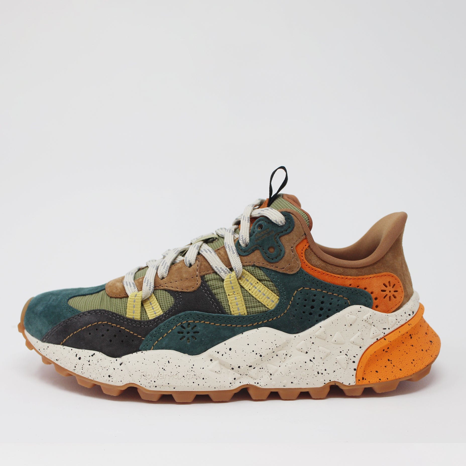 Flower-Mountain-Limited-Edition-Tiger-Hill-M-Suede-/-Tech-Nylon-Green-Grey-EE TRAINERS  - ZIGZAG Footwear