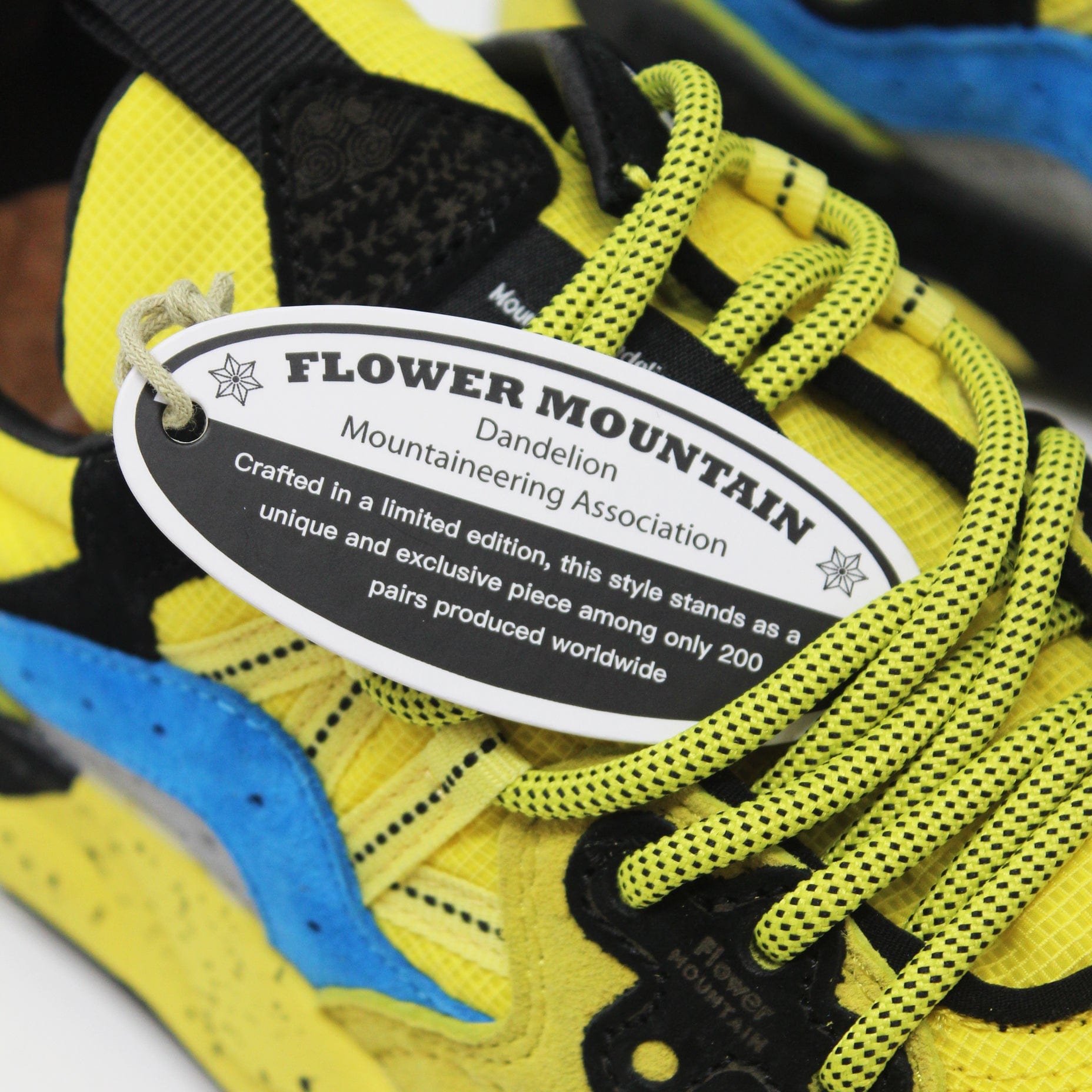 Flower-Mountain-Limited-Edition-Yamano-3-Suede-U-/-Tech-Nylon-Yellow-Bluette-BB TRAINERS  - ZIGZAG Footwear