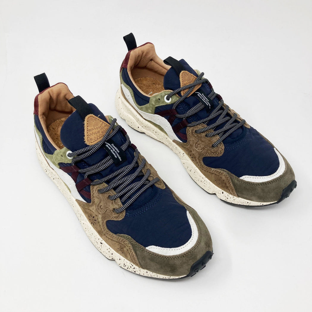Flower Mountain M Yamano 3 Suede / Nylon Brown Navy R TRAINERS  - ZIGZAG Footwear