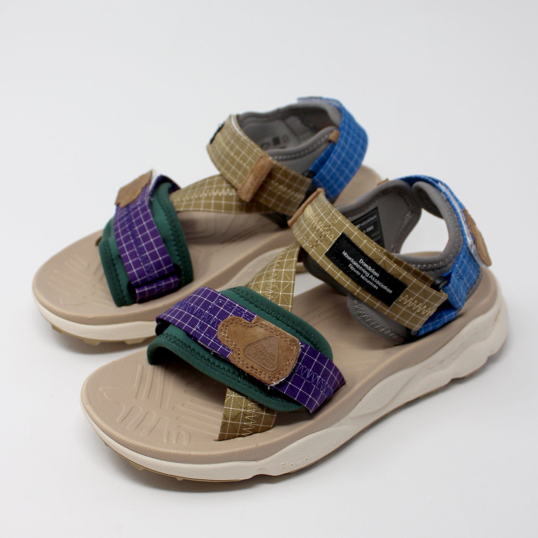 Flower-Mountain-Nazca-2-Sandal-W-Suede-/-Nylon-/-Ripstop-Violet-Light-Brown-OO SANDALS  - ZIGZAG Footwear