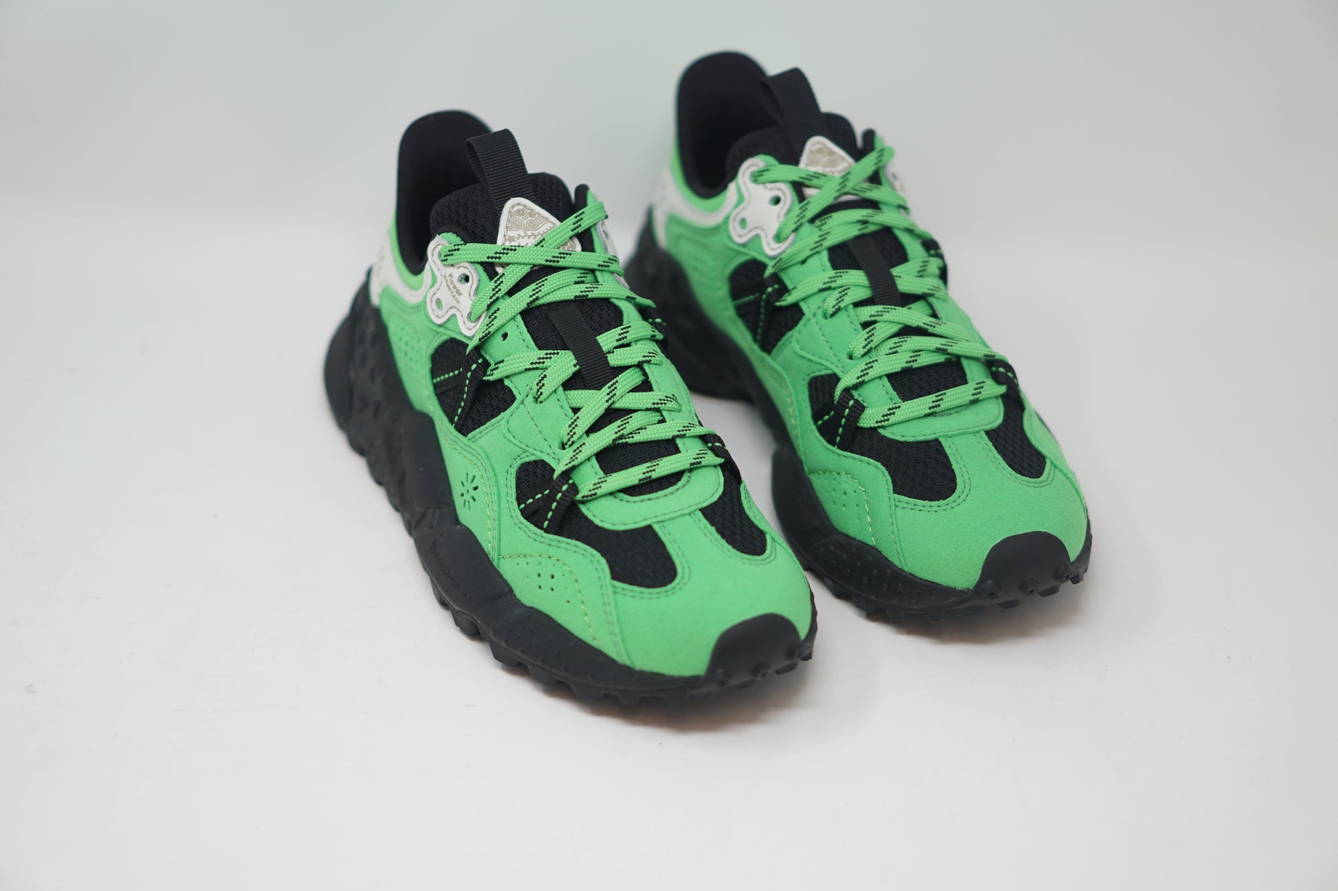 Flower Mountain Tiger Hill Suede W/Nylon/Mesh Green Anthracite LL TRAINERS  - ZIGZAG Footwear