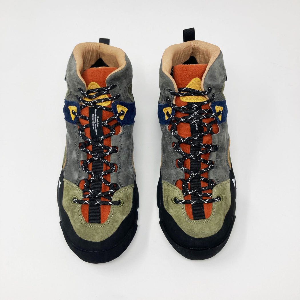 Flower Mountain U Back Country Waterproof Mid Suede / Pile Grey-Military-S TRAINERS  - ZIGZAG Footwear