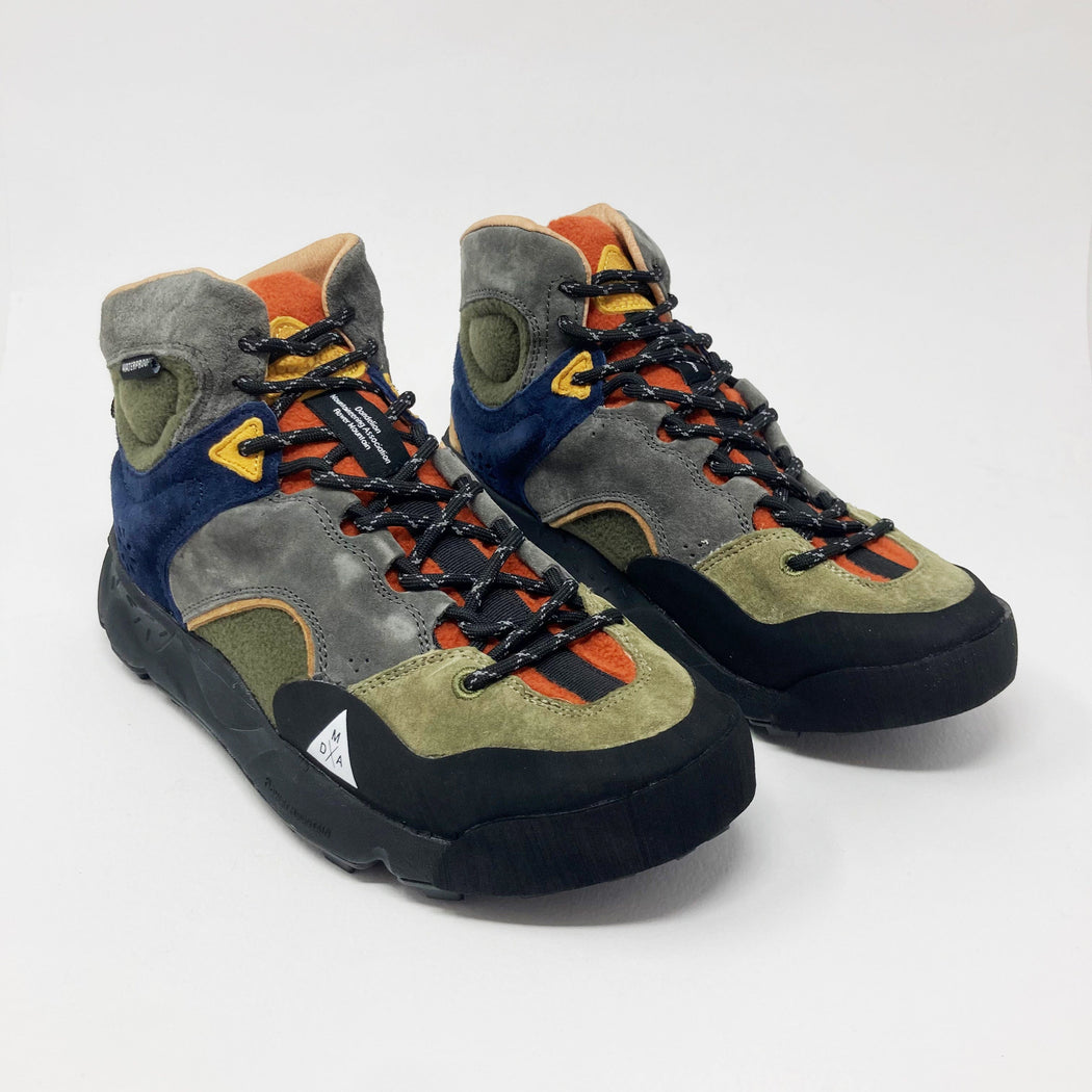 Flower Mountain U Back Country Waterproof Mid Suede / Pile Grey-Military-S TRAINERS  - ZIGZAG Footwear