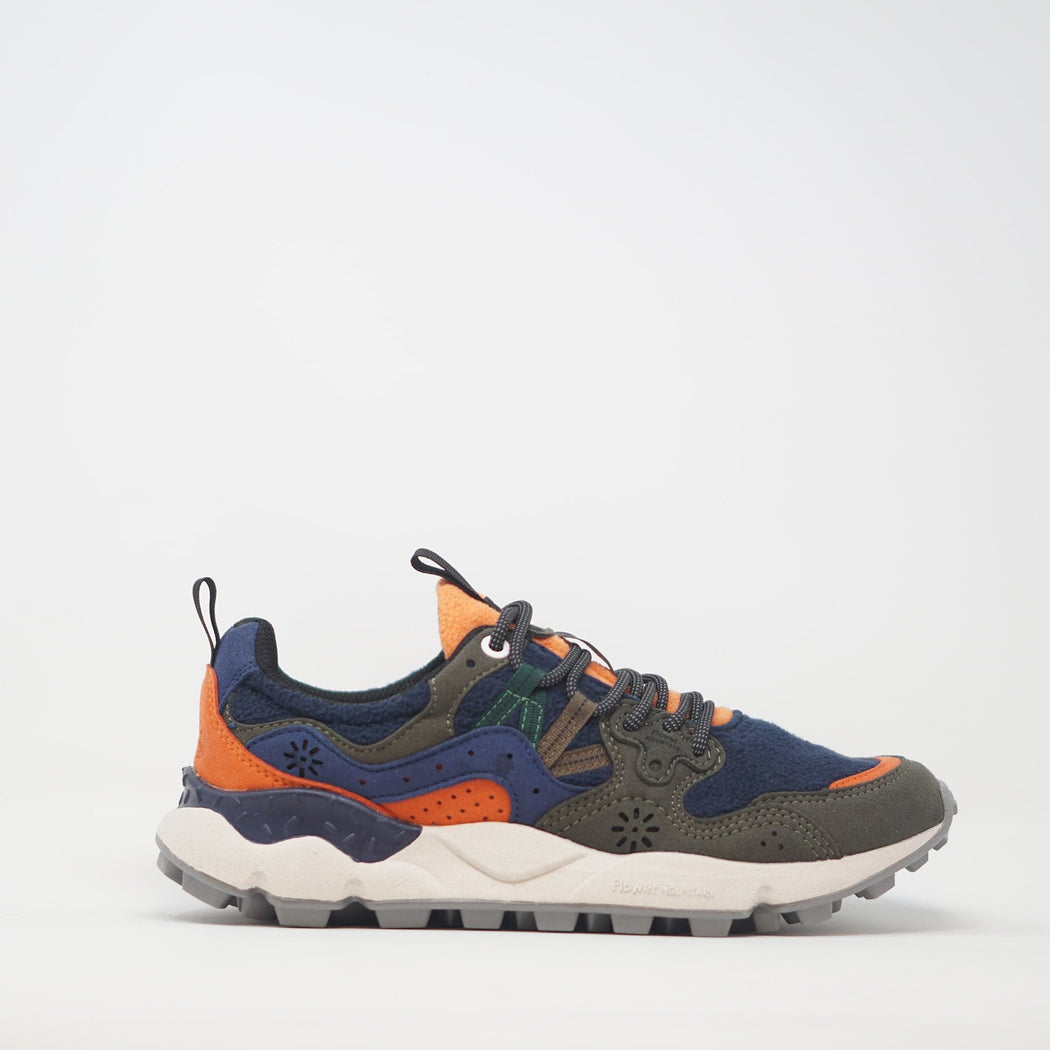 Flower Mountain U Yamano 3 Suede Eco Fleece Khaki / Navy U TRAINERS  - ZIGZAG Footwear