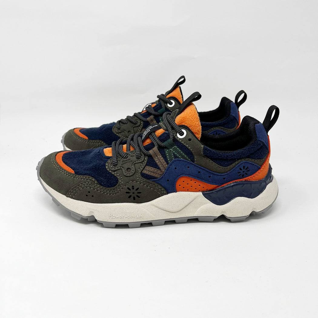 Flower Mountain U Yamano 3 Suede Eco Fleece Khaki / Navy U TRAINERS  - ZIGZAG Footwear