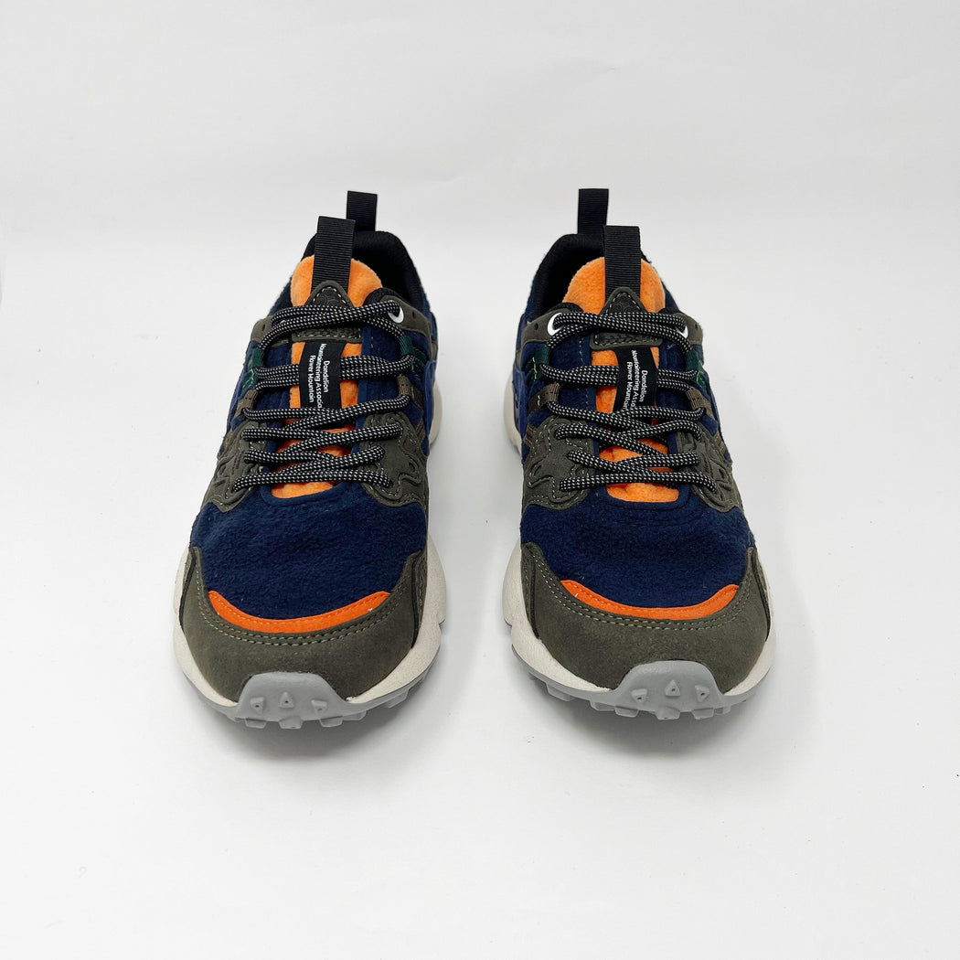 Flower Mountain U Yamano 3 Suede Eco Fleece Khaki / Navy U TRAINERS  - ZIGZAG Footwear