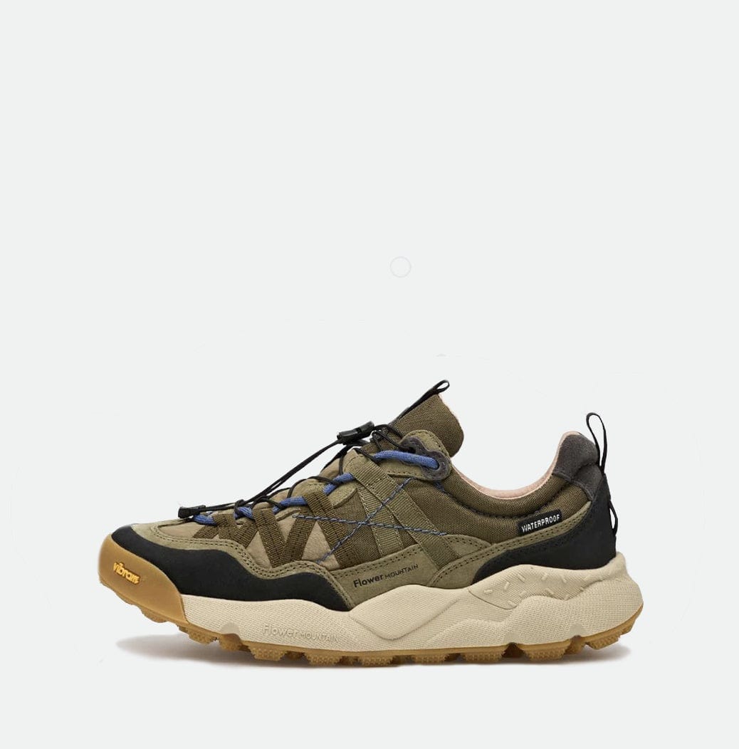 Flower Mountain Waterproof Iwano 2 Uni Suede Nylon Light Brown Taupe P1 TRAINERS  - ZIGZAG Footwear
