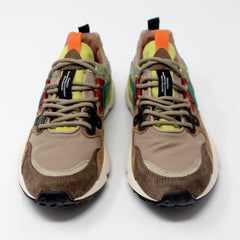 Flower-Mountain-Yamano-3-Suede-U-/-Nylon-Brown-Green-Pastel-HH TRAINERS  - ZIGZAG Footwear