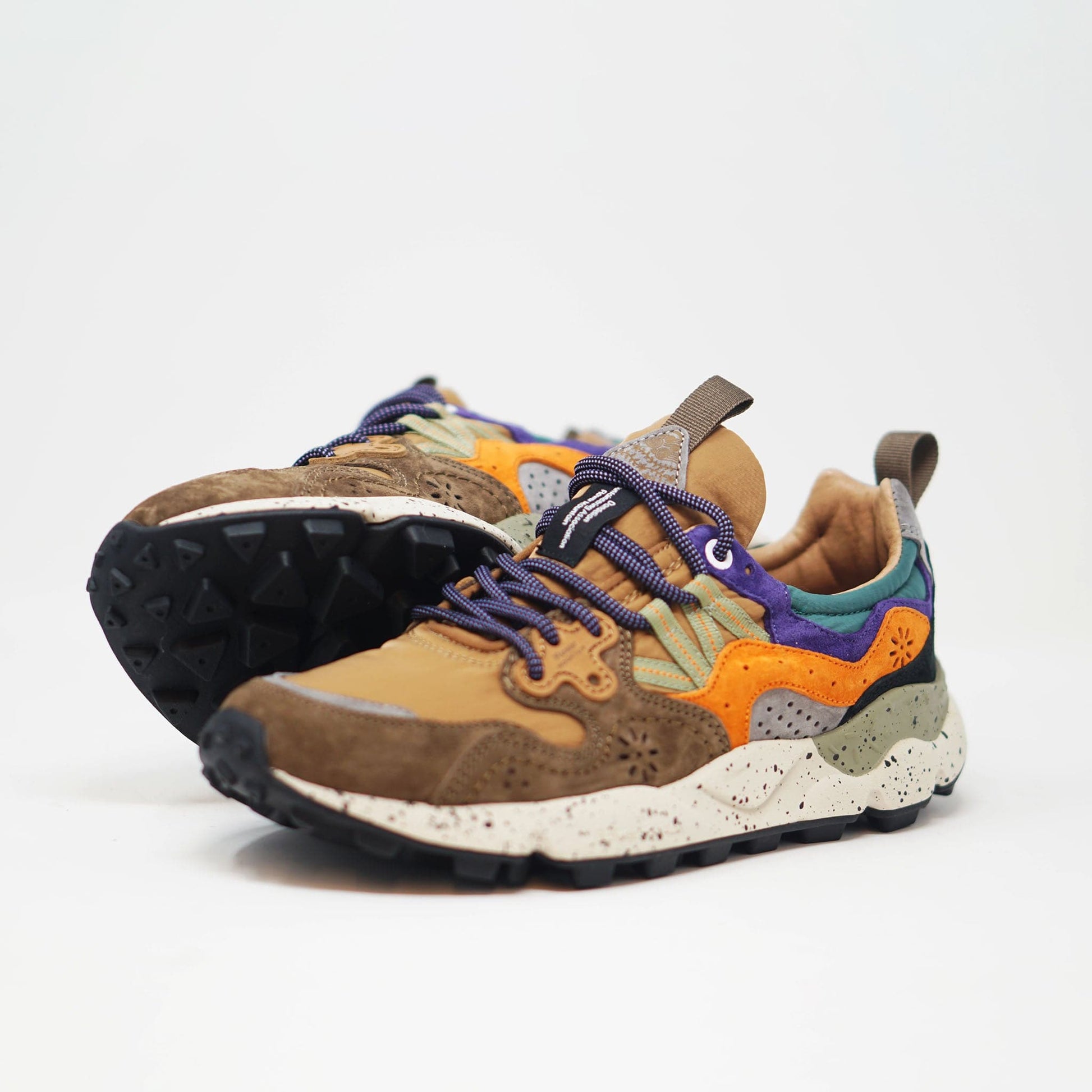Flower Mountain Yamano 3 Suede U Nylon Taupe Beige Zucca VV TRAINERS  - ZIGZAG Footwear