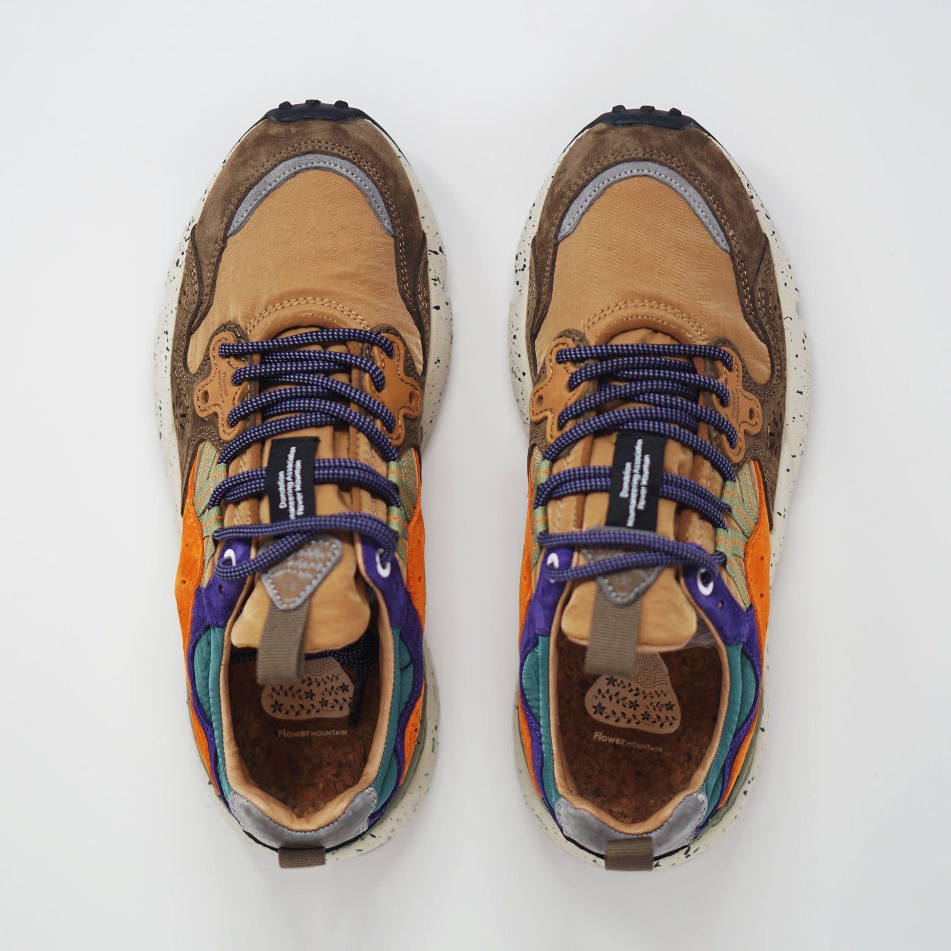Flower Mountain Yamano 3 Suede U Nylon Taupe Beige Zucca VV TRAINERS  - ZIGZAG Footwear