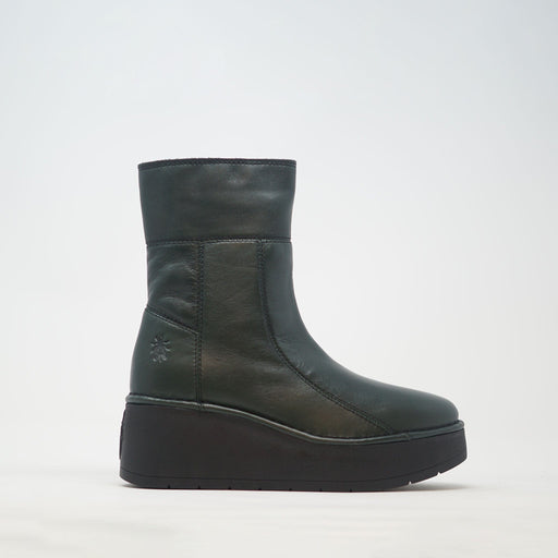 Fly London Hann Leather Boots Black BOOTS  - ZIGZAG Footwear