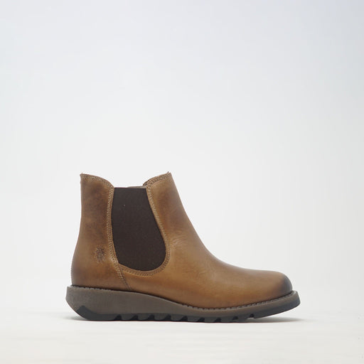 Fly London- SALV Leather Chelsea Boots Camel BOOTS  - ZIGZAG Footwear