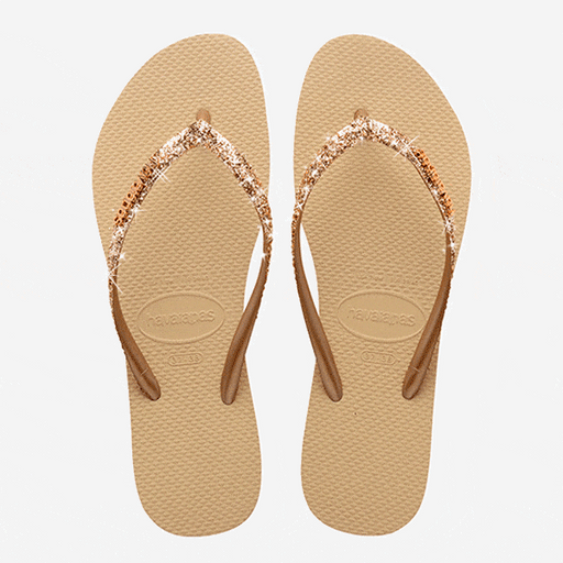 Havaianas Slim Glitter II Sand Grey SANDALS  - ZIGZAG Footwear