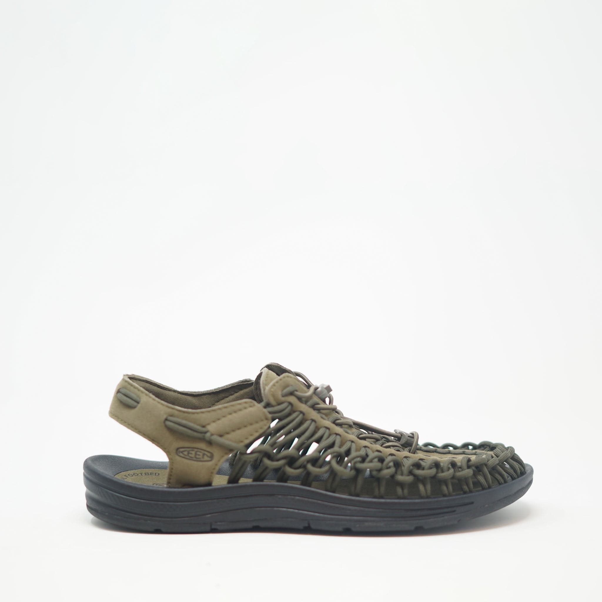 Keen Men's UNEEK Dark Olive / Black SHOES  - ZIGZAG Footwear