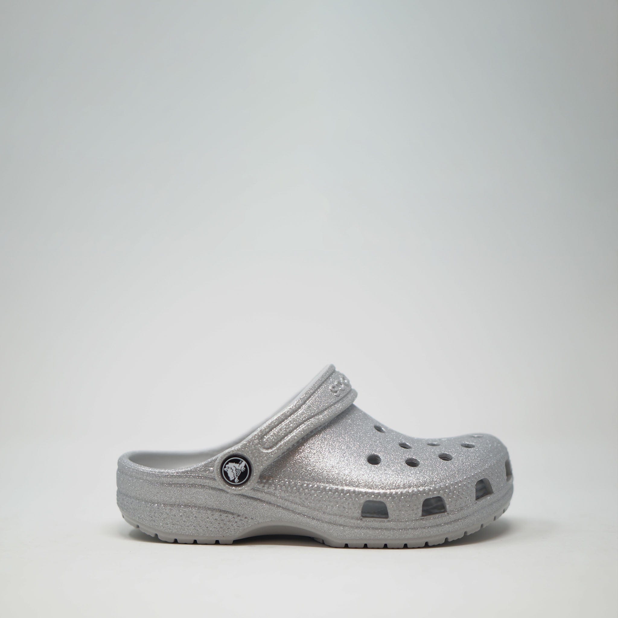 Kids Classic Crocs Silver Glitter SHOES  - ZIGZAG Footwear