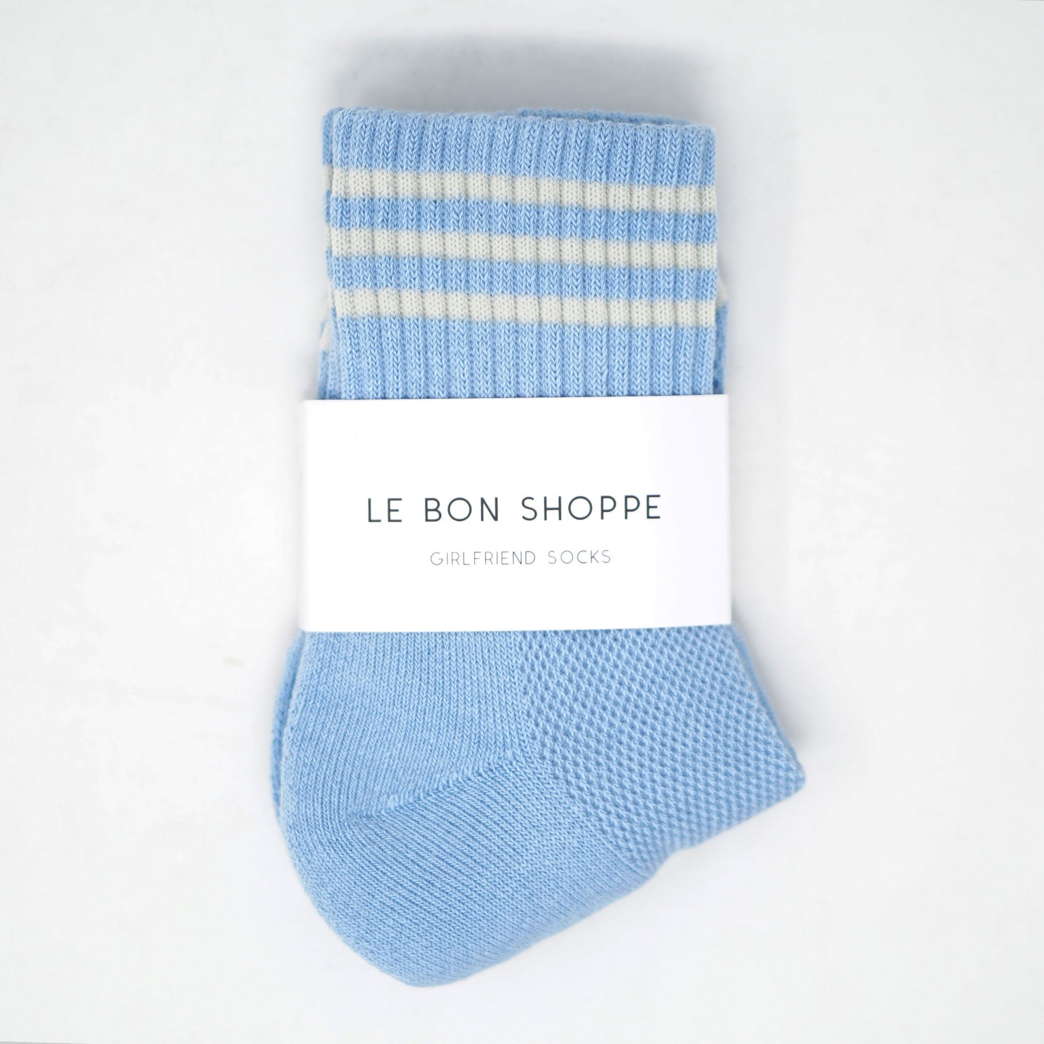 Le Bon Shoppe Girlfriend Socks Parisian Blue Socks  - ZIGZAG Footwear