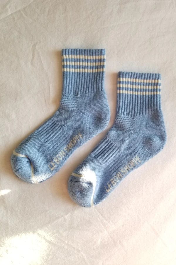 Le Bon Shoppe Girlfriend Socks Parisian Blue Socks  - ZIGZAG Footwear