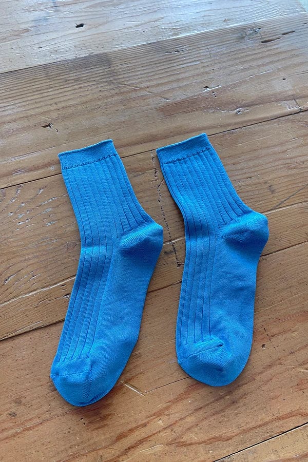 Le Bon Shoppe Her Cotton Socks Electric Blue Socks  - ZIGZAG Footwear