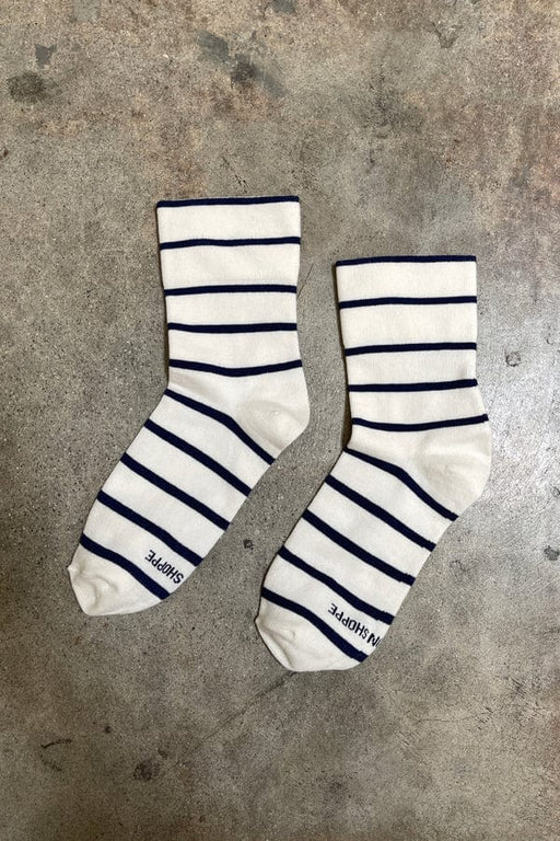 Le Bon Shoppe Wally Socks Breton Stripe Socks  - ZIGZAG Footwear