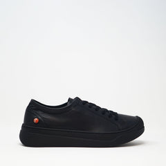 Softinos Apur Smooth Black TRAINERS  - ZIGZAG Footwear