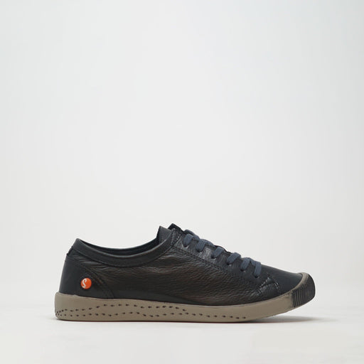Softinos Isla Washed Leather Anthracite TRAINERS  - ZIGZAG Footwear