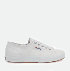 Superga Cotu 2750 Efglu Tumbled Leather White TRAINERS  - ZIGZAG Footwear
