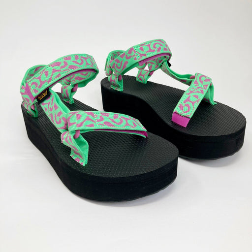 Teva W Flatform Universal Flip Summer Green SANDALS  - ZIGZAG Footwear