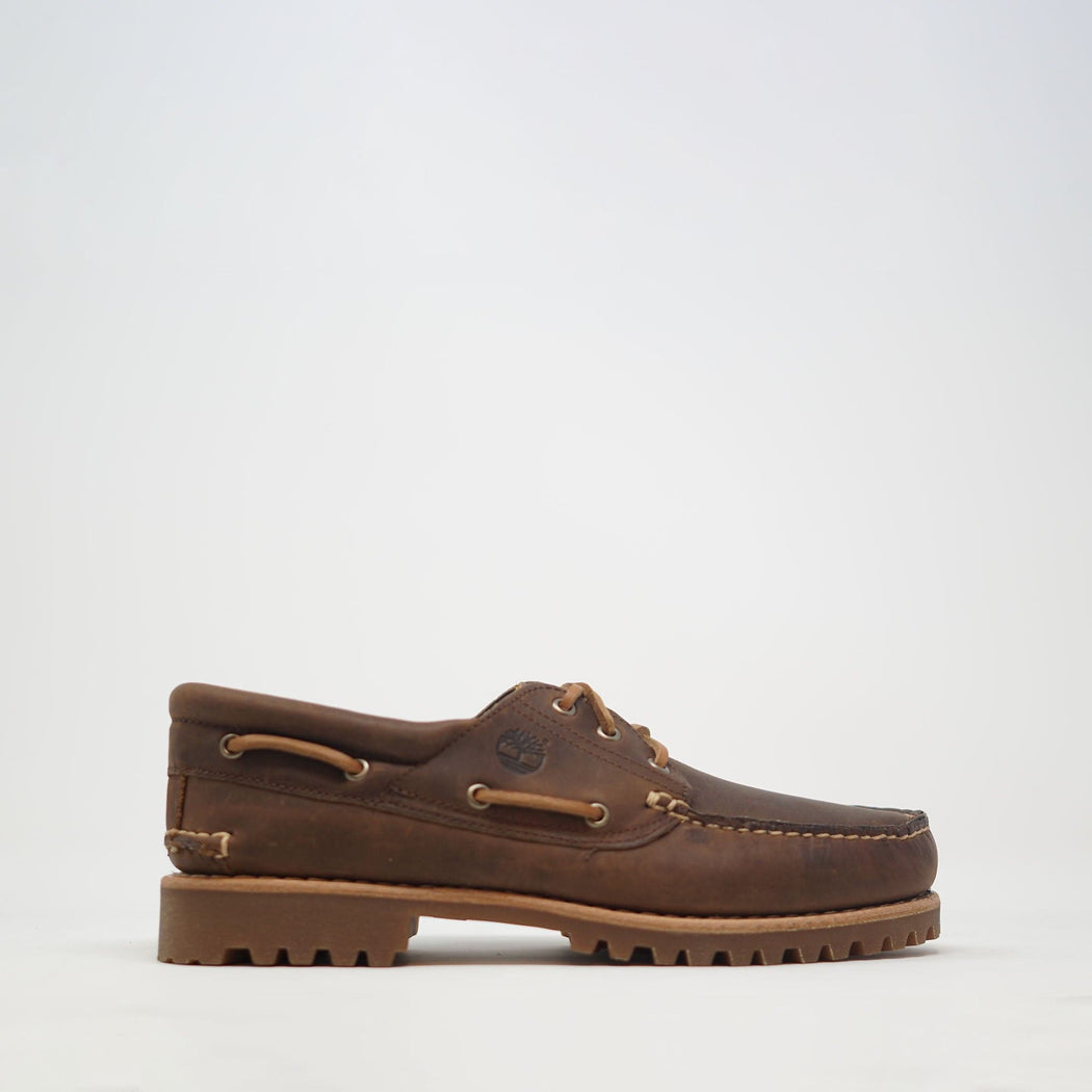 Timberland Authentic Handsewn Boat Shoe Mid Brown Full Grain Nubuck SHOES  - ZIGZAG Footwear