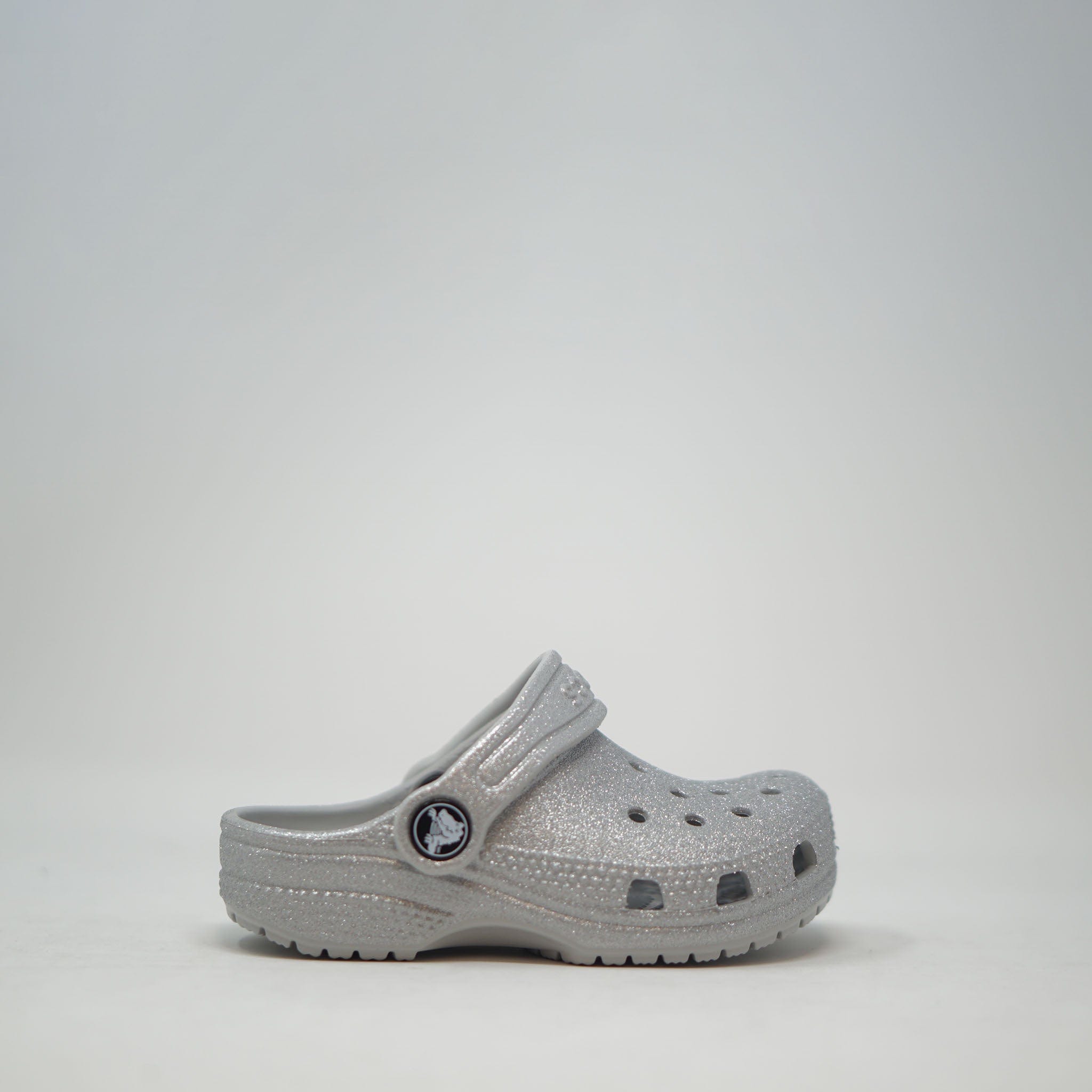 Toddler Classic Crocs Silver Glitter SHOES  - ZIGZAG Footwear