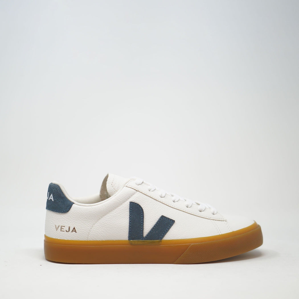 Veja  Campo Mens Chromefree  Leather White Natural California Gum TRAINERS  - ZIGZAG Footwear