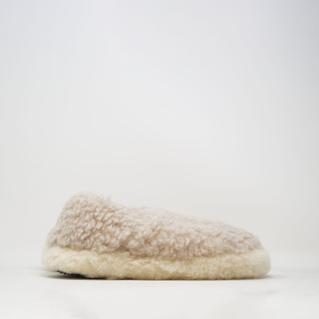 Yoko Wool Siberian Beige SLIPPERS  - ZIGZAG Footwear