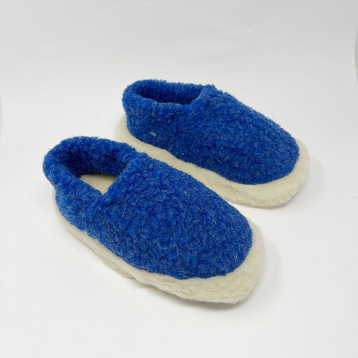 Yoko Wool Siberian Deep Blue SLIPPERS  - ZIGZAG Footwear
