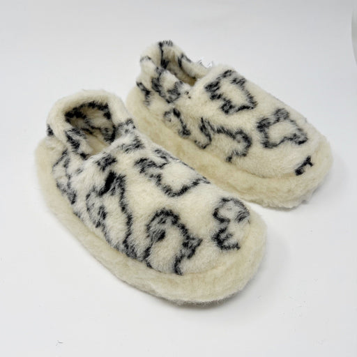 Yoko Wool Siberian Sheep Print SLIPPERS  - ZIGZAG Footwear