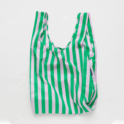 Baggu Standard Bag Pink Green Awning Stripe BAGS  - ZIGZAG Footwear