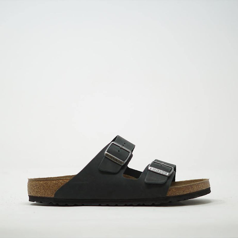 Birkenstock Arizona Oiled Black Leather Mens - ZIGZAG Footwear