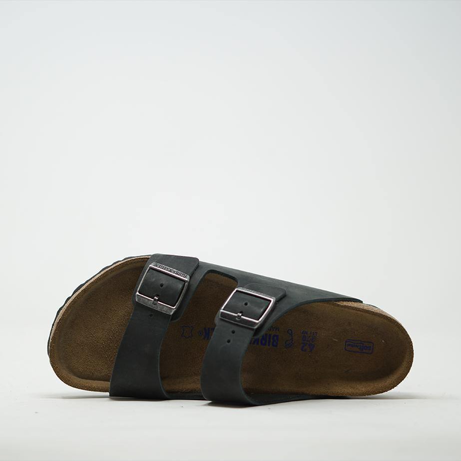 Birkenstock Arizona Oiled Black Leather Mens - ZIGZAG Footwear