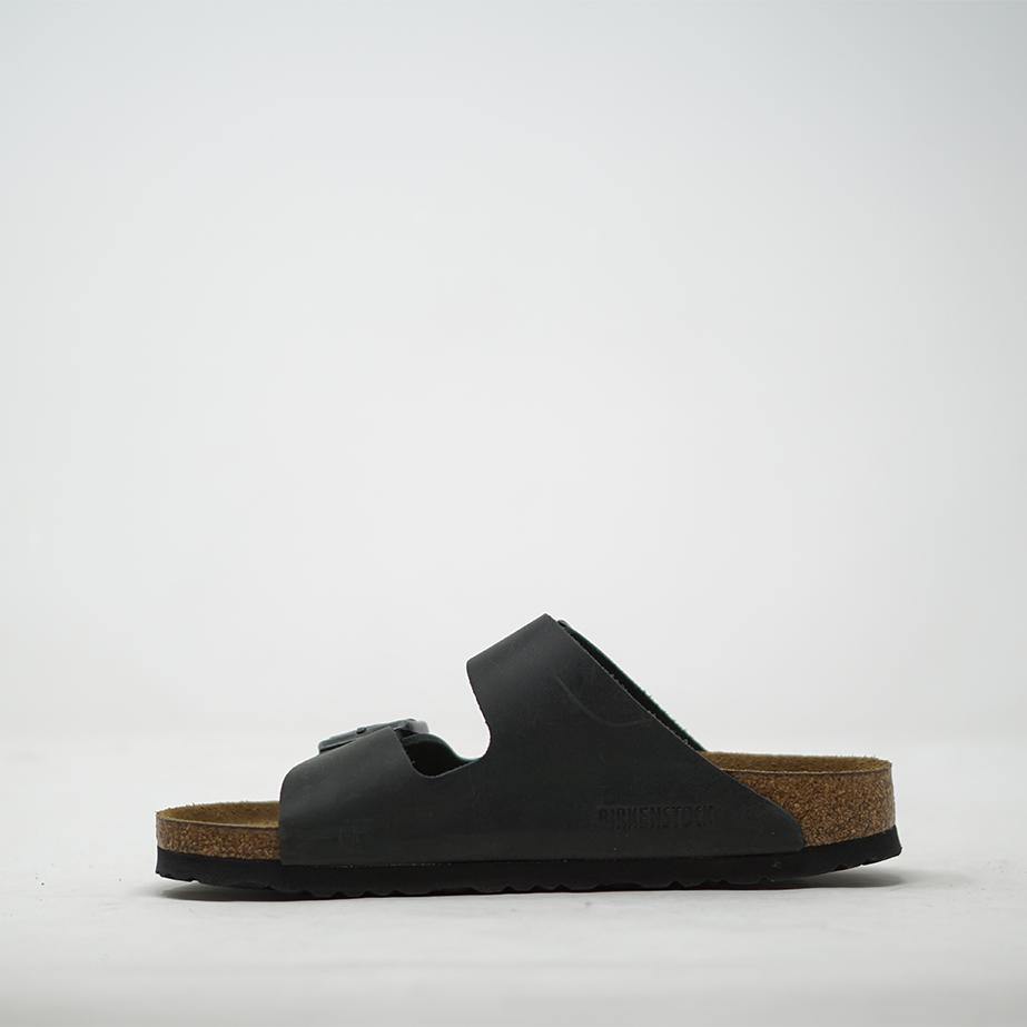 Birkenstock Arizona Women Oiled Leather - Black SANDALS  - ZIGZAG Footwear