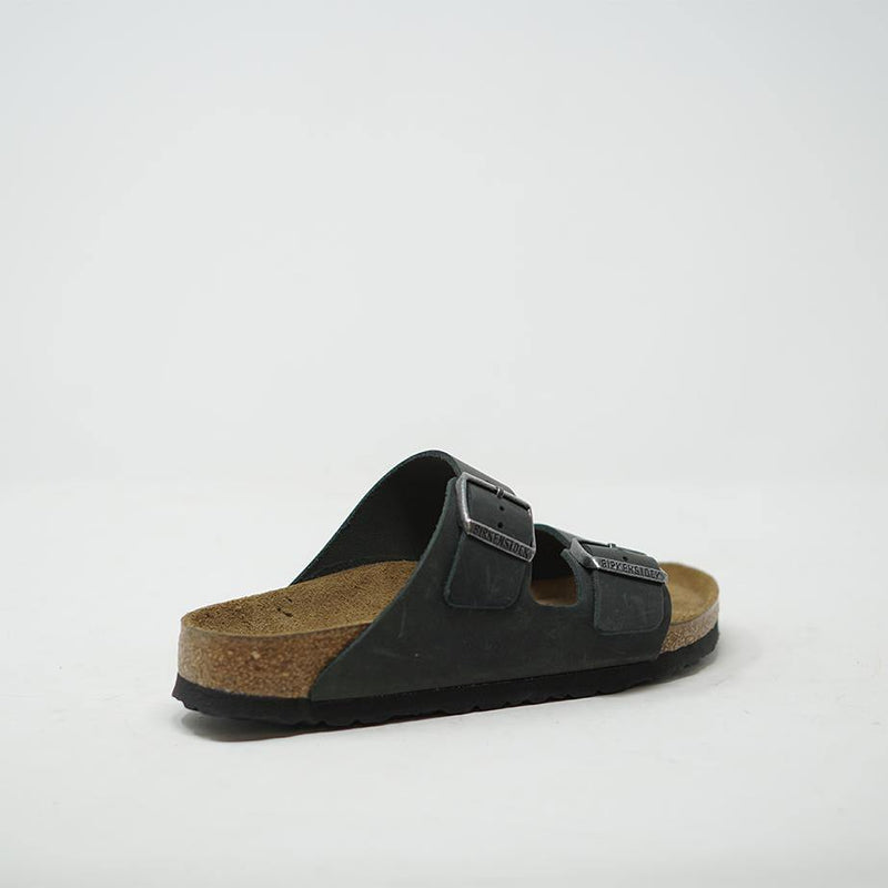 Birkenstock Arizona Women Oiled Leather - Black SANDALS  - ZIGZAG Footwear
