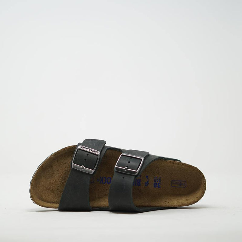 Birkenstock Arizona Women Oiled Leather - Black SANDALS  - ZIGZAG Footwear