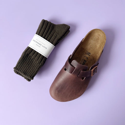 Birkenstock Boston Regular Footbed Oiled Leather Clogs - Habana SHOES  - ZIGZAG Footwear