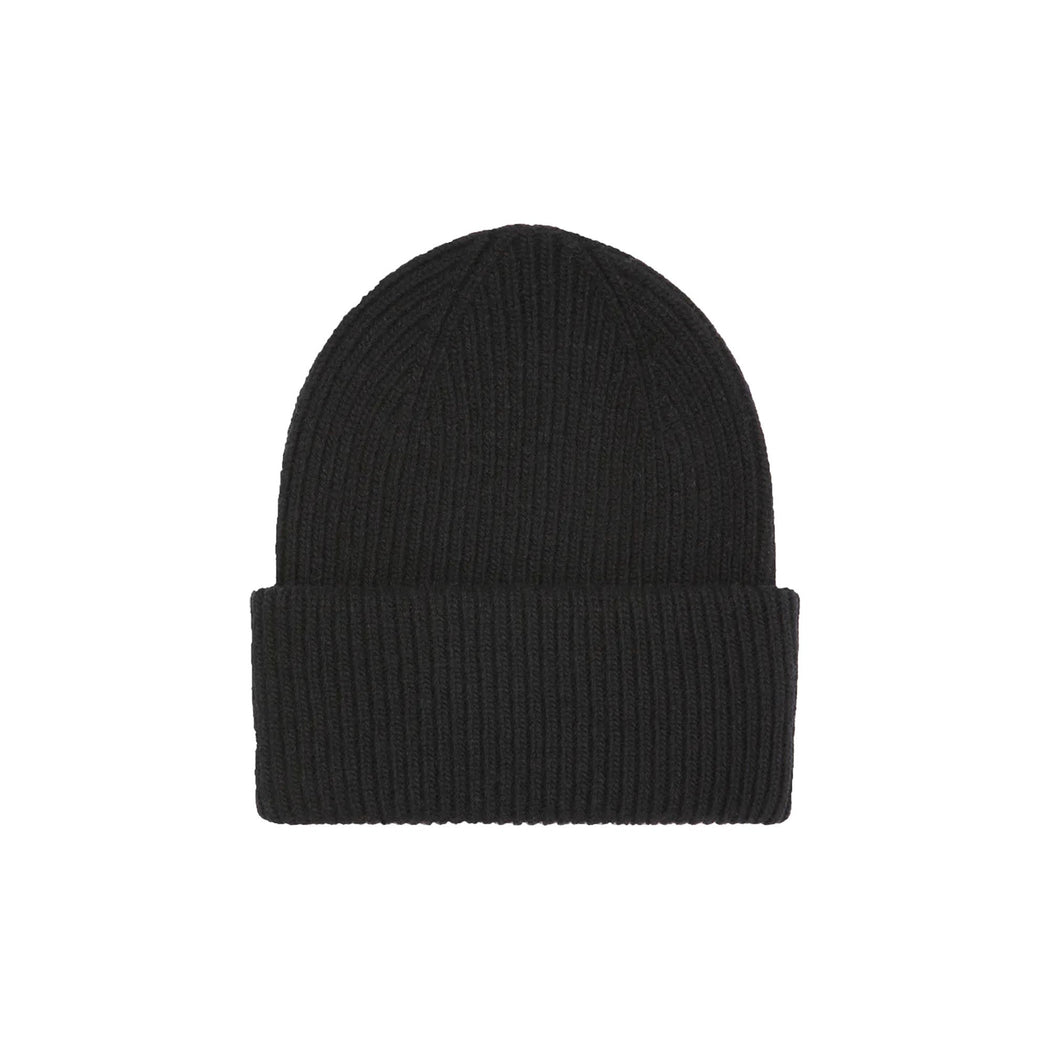 Colorful Standard Merino Wool Beanie Deep Black HATS  - ZIGZAG Footwear