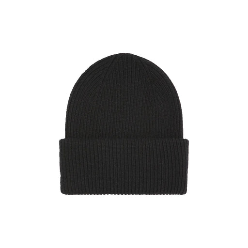 Colorful Standard Merino Wool Beanie Deep Black HATS  - ZIGZAG Footwear