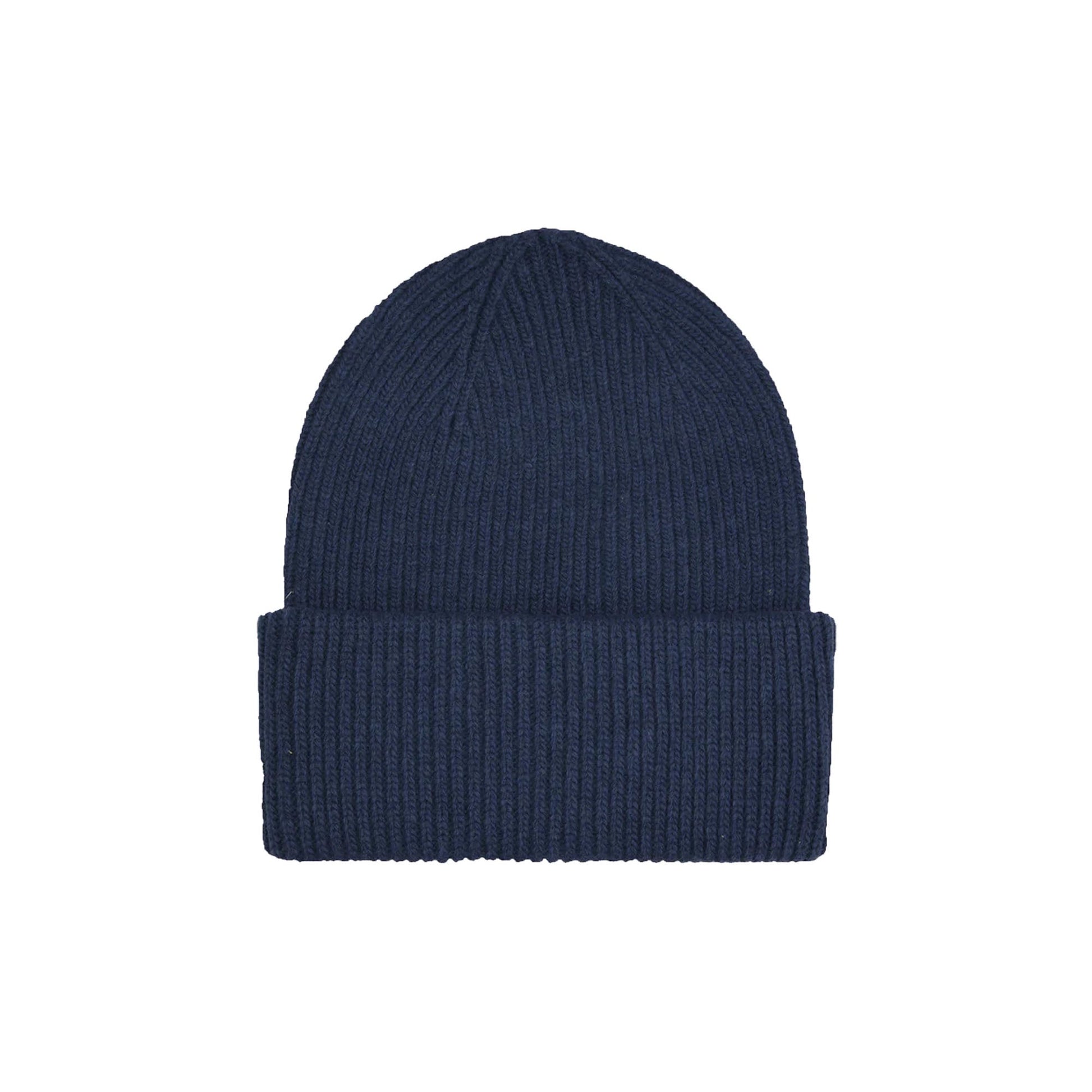 Colorful Standard Merino Wool Beanie Navy Blue HATS  - ZIGZAG Footwear